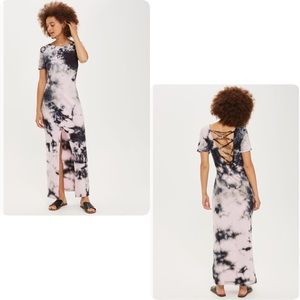 ♥️🦋🎉 HOST PICK 🦋🎉♥️Tie dye lace up back maxi.